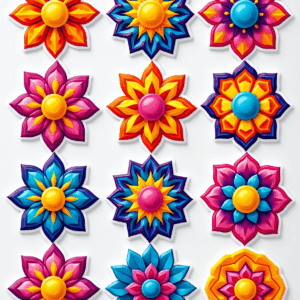 Mandalas & Rangoli - Sticker Sheet v5